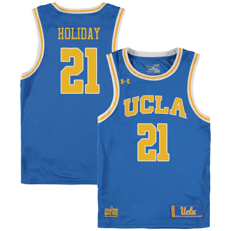 Men #21 Jrue Holiday UCLA Bruins College Basketball Jerseys Sale-Blue - Click Image to Close